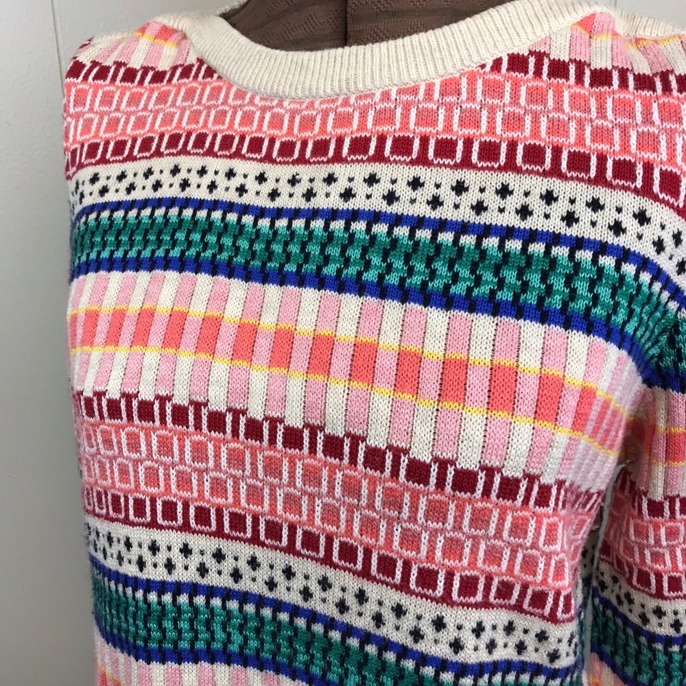 TALBOTS Boatneck Multi-Colored Sweater M - Picture 4 of 7